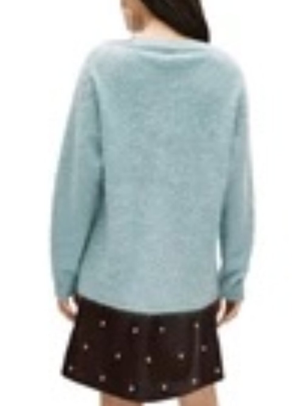 J. Crew Brushed Cashmere Relaxed Fit V-Neck, Sz M, Grey - Picture 3 of 12
